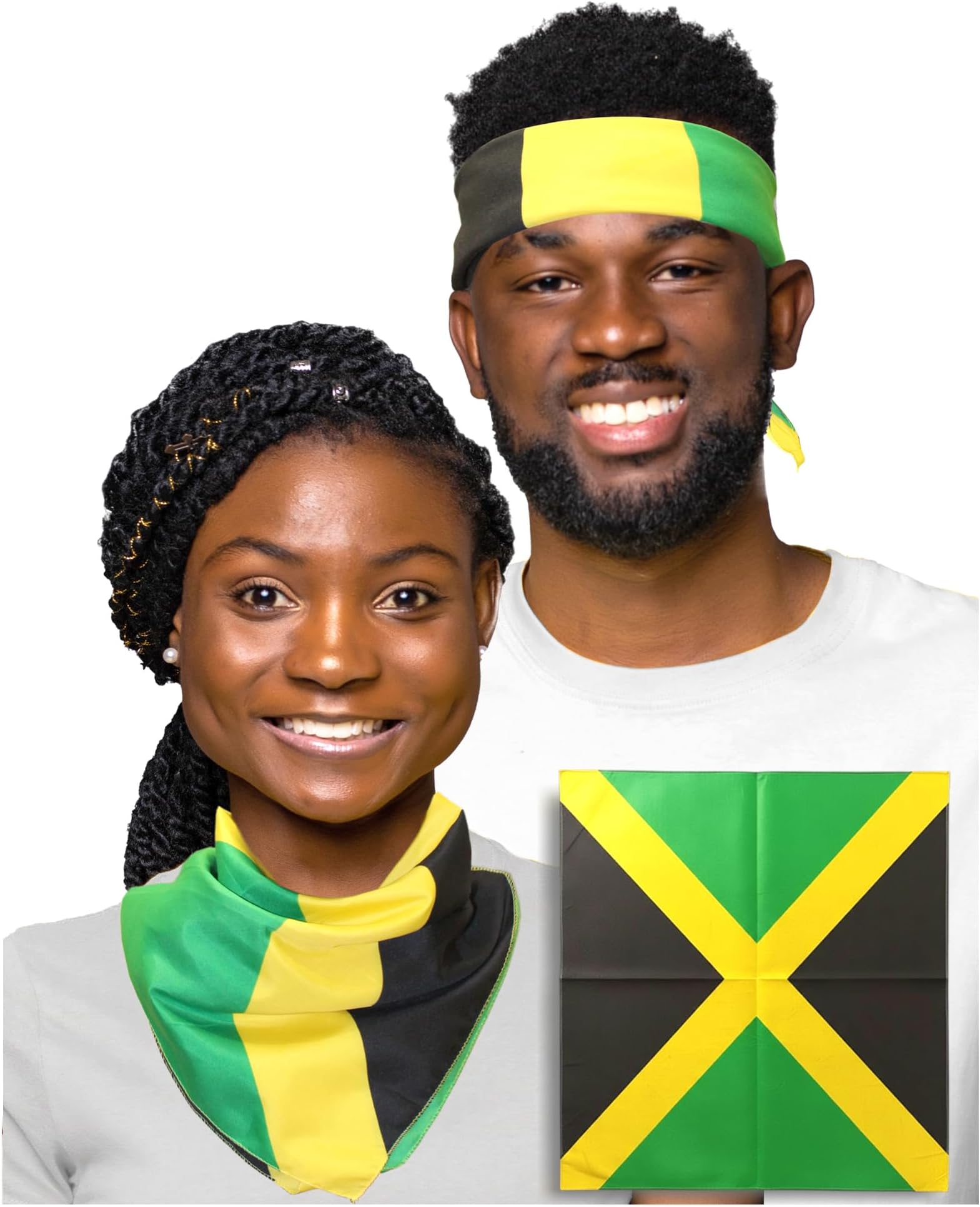Jamaican Flag Bandana Large Jamaica Flag Bandana Headband Jamaican Headwrap Jamaica Clothing Bandanna