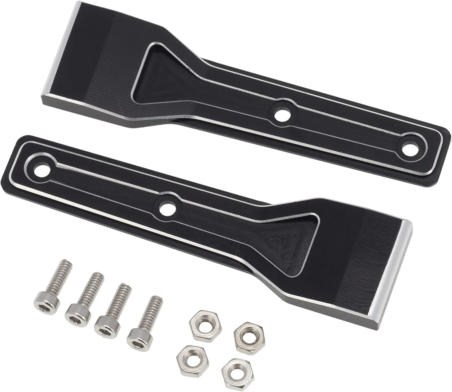 DKKY 1/6 Simulation Car Upgrade Parts Aluminum CNC Black Hinge Kits for Axial SCX6 Vehicle