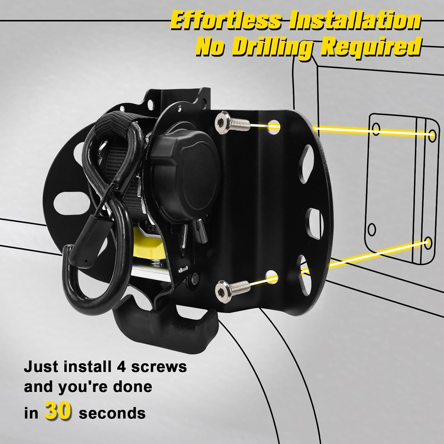 2PCS Retractable Ratchet Straps Compatible with Ford F-150 2015-2025, 10 Ft Retractable Truck Bed Ratchet Straps with Box Link Plates & Reinforced Bracket, for Ford F-250/350/450/550 2017-2025