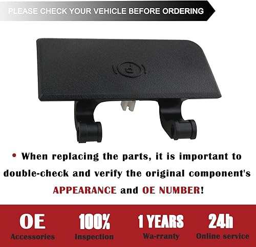 Miniatura 6 de TQPONLY 74401 Manija de liberación de freno de estacionamiento (negro) compatible con Dodge Ram 1500 2500 3500 4500 5500 camión