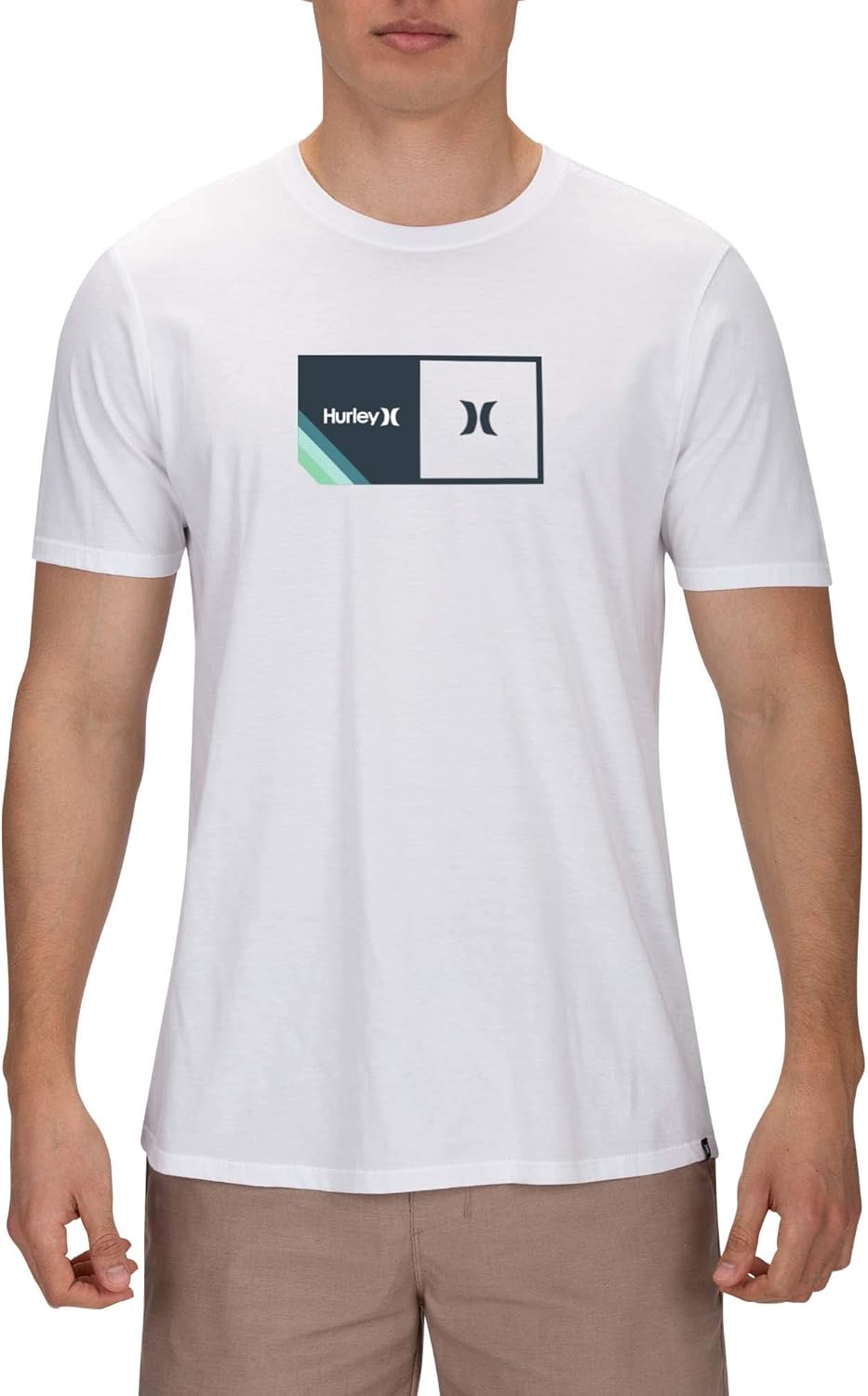 Hurley Men's Premium Halfer Stripe Short Sleeve Tshirt: Clothing