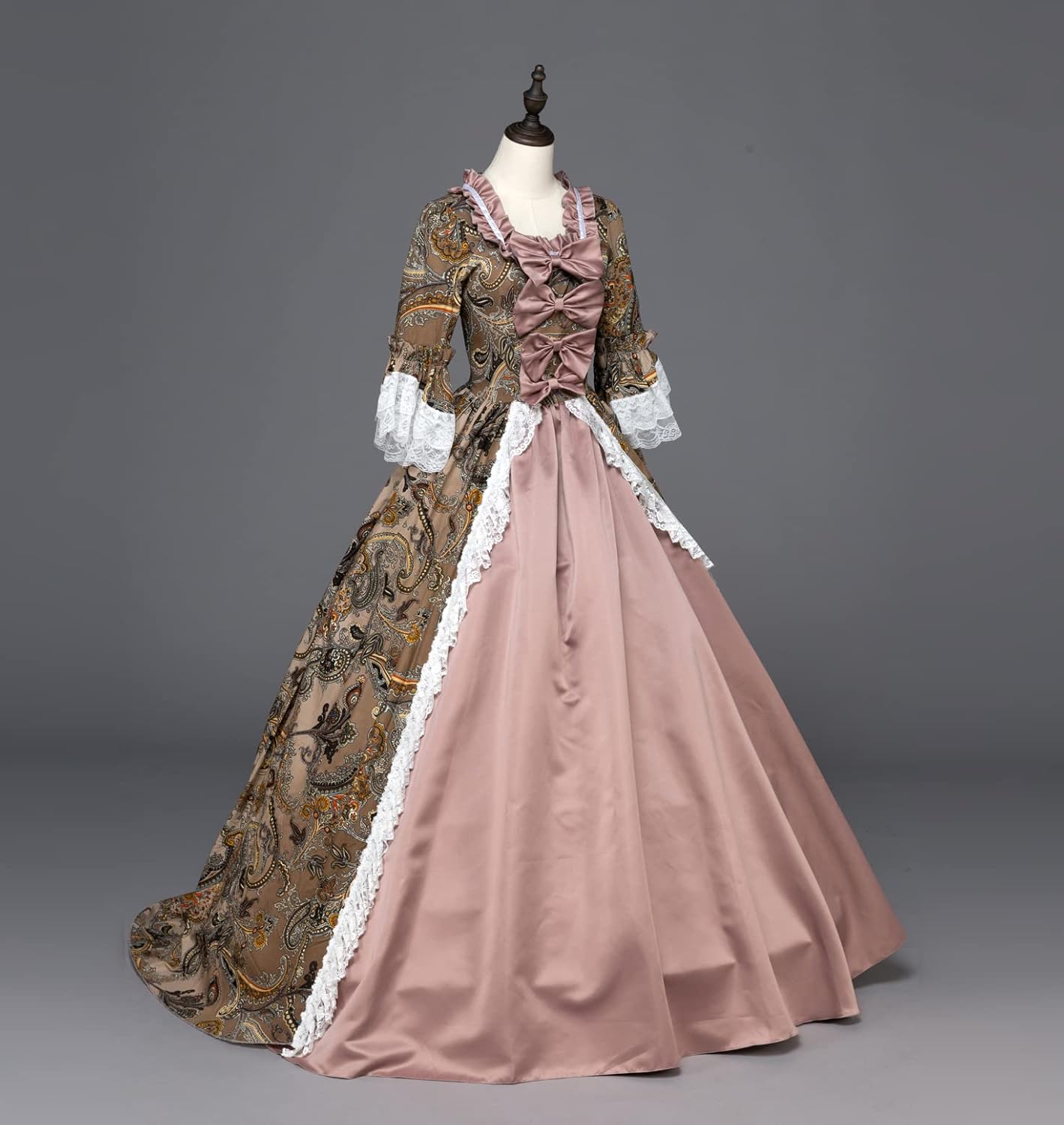 CountryWomen Red Gothic Marie Antoinette Victorian Ball Gown Renaissance Wench Princess Dress - Image 4