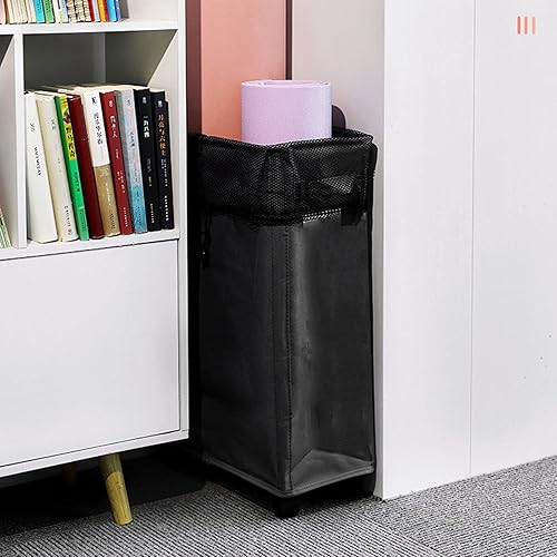 Miniatura 2 de Cesta de lavandería delgada con ruedas, cesta de ropa sucia delgada con ruedas, cesta de ropa sucia delgada con asas, cesta de almacenamiento de