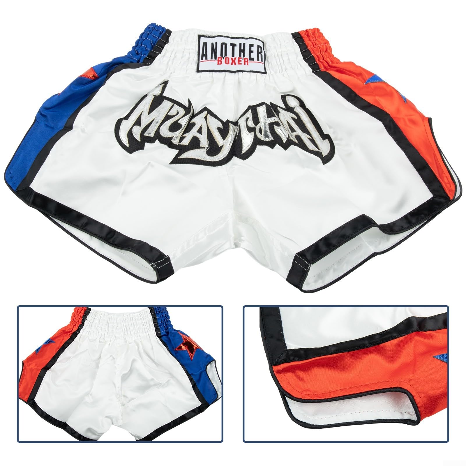 Zoegneer Sport-Shorts, Schwarz und Weiß, Muay Thai-Shorts, Fitness, Muay Thai-Shorts für Thi-Boxen, MMA, Kickboxen