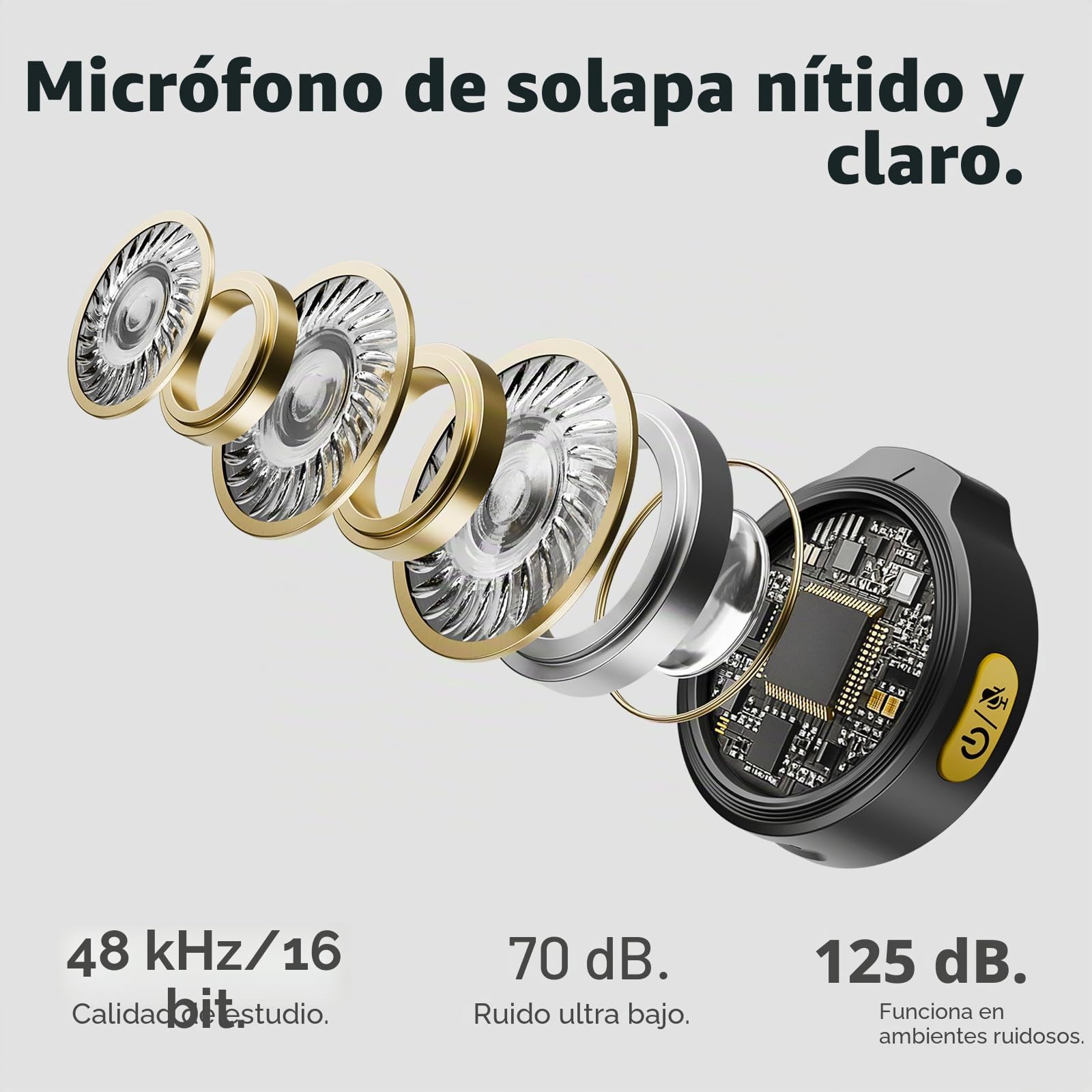 NearStream AWM25T Micrófonos Inalámbricos de Solapa para iPhone/Android/PC, Micrófono Portátil con Cancelación Inteligente de Ruido, para Streaming, Grabación de Videos y Vlog