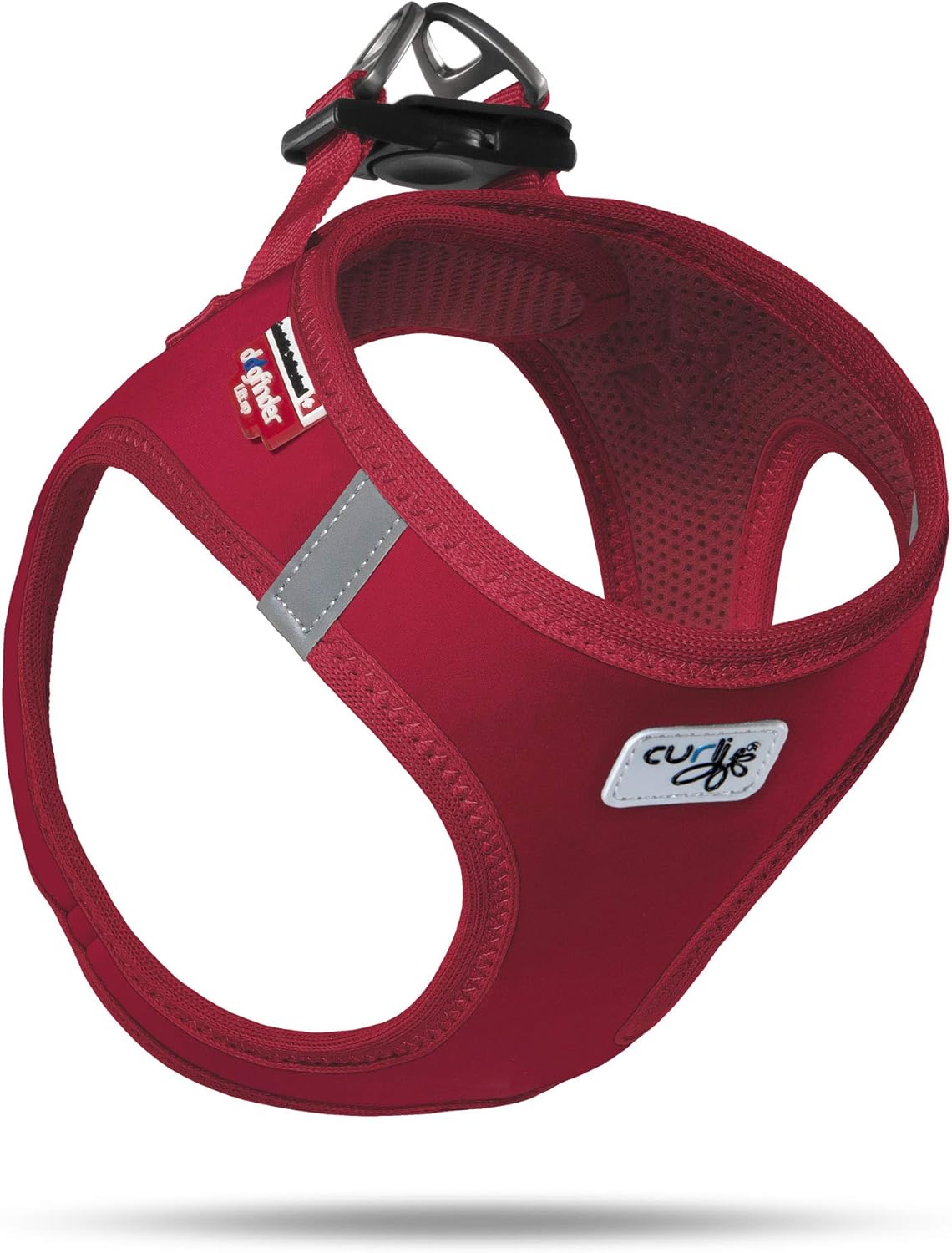 Curli Vest Harness Softshell with Air-Mesh Lining Step-in Dog Harness Lightweight Breathable Dog Harnesses for Small Medium Dogs Brown 2XS