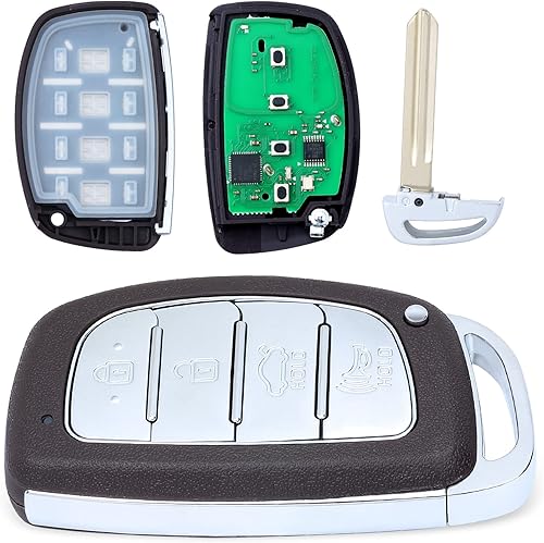 Miniatura 6 de Reemplazo de llavero de entrada remoto inteligente sin llave para Hyundai Elantra 2019 2020 4 botones 433.92MHz 8A chip (FCCD: CQOFD00120 P/N: