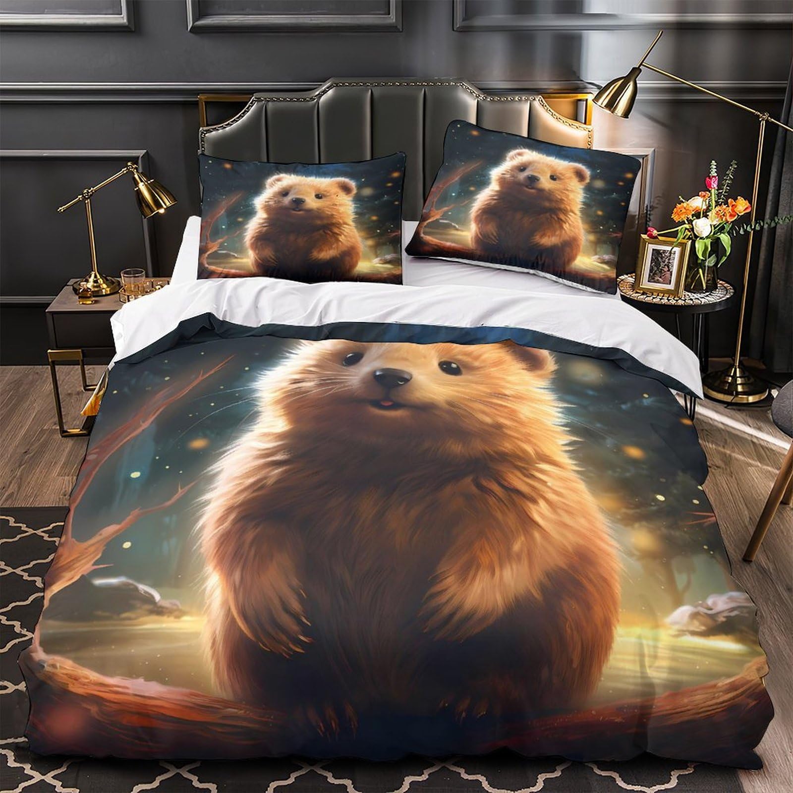 Housse de couette bibliothèque 3D king pour créer un coin lecture cosy