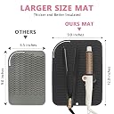 WRORUNER Plus Size Silicone Heat Resistant Mat for Hair Straighteners, Curling Irons, Flat Irons and Other Hair Styling Tools, Portable Hot Tools Pad Cover for Travel Vanity Salon(12.0" x 9.0") gallery image