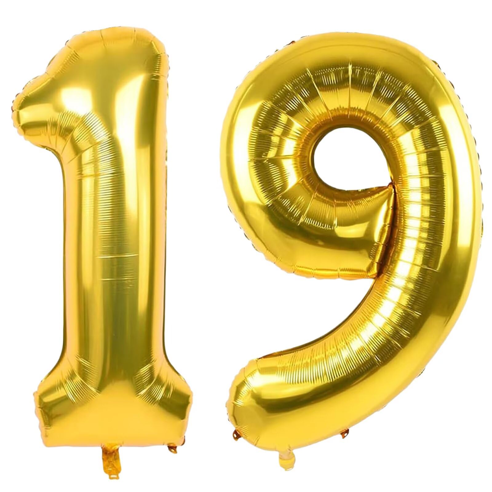 Gold Number 19 Balloons 40 Inch Large Aluminum Foil Number Balloons Number 19 or 91 Balloon for 19th Birthday Decorations Party Anniversary Celebration Wedding Supplies