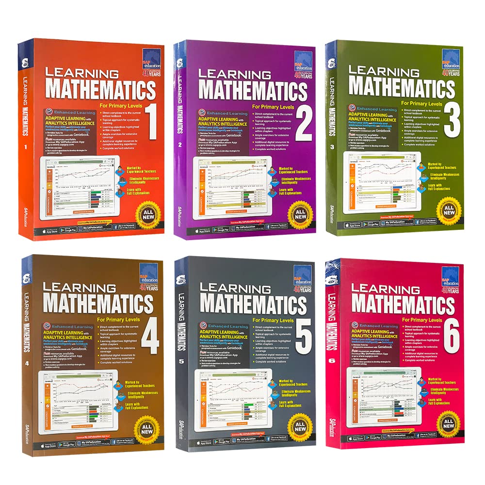 6 Books/Set SAP Grade 1-6 Learning Mathematics Book Children Learning Math Books Singapore Primary School In English Textbook (6 books)