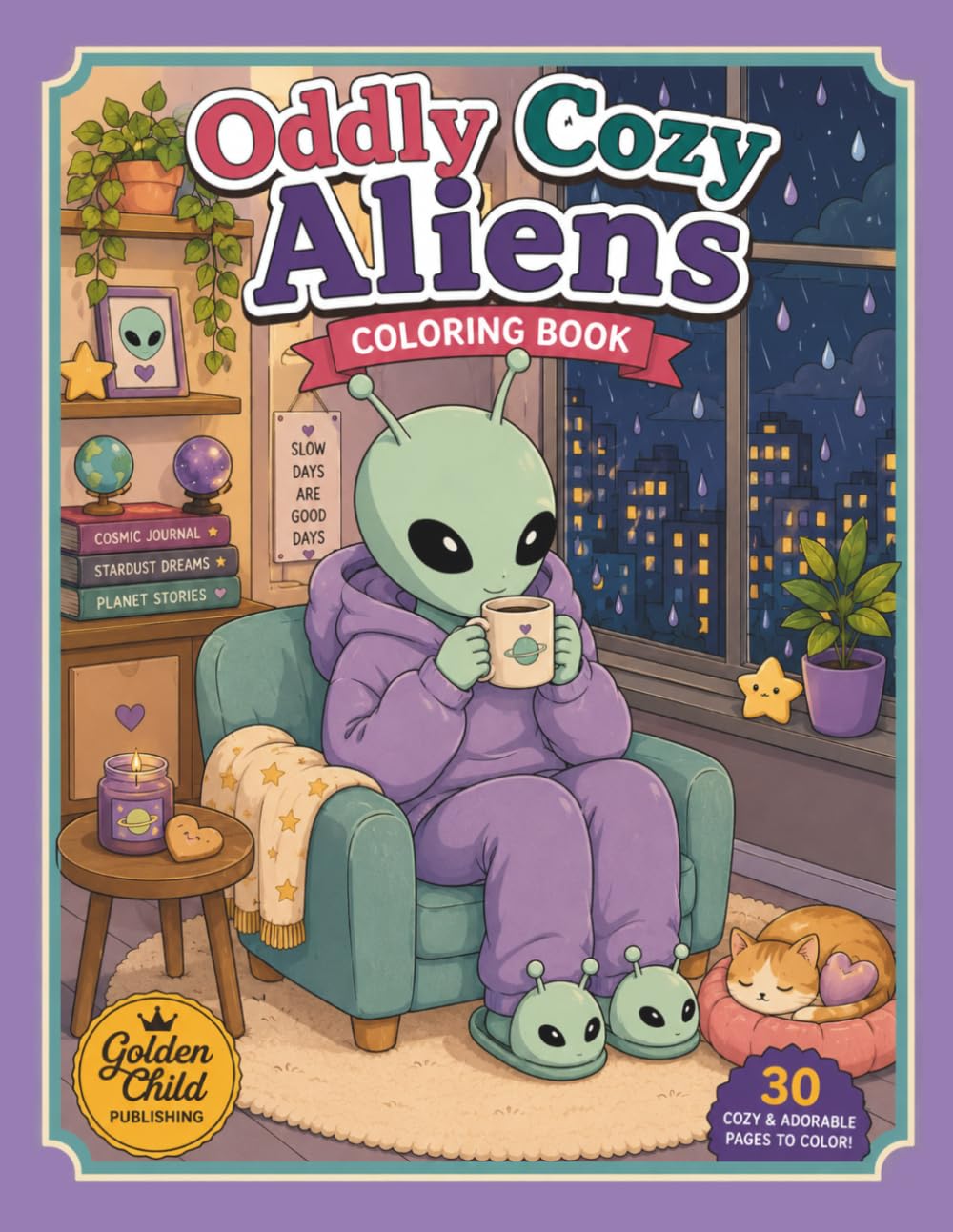 Oddly Cozy Aliens: A Bold and Easy Coloring Book Featuring Cute Extraterrestrials, Cozy Spaceships, and Whimsical Galactic Scenes for Relaxation and Fun