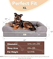 Vista 5 de Cama para perros Friends Forever 100 % gamuza, edición especial Aliado Gris