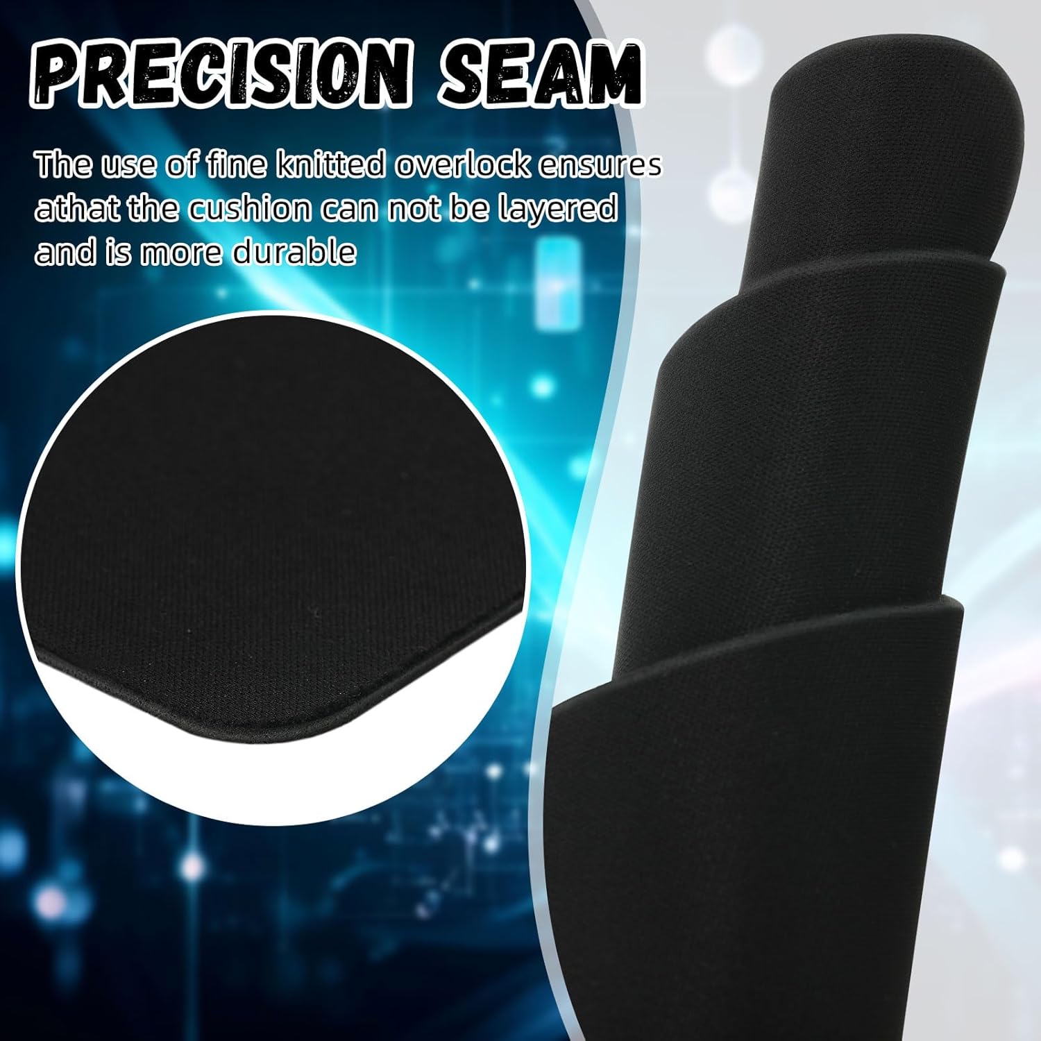 Crtiin 20 Pack Computer Mouse Pad Bulk Gaming Mouse Pad for Computers, Laptop, Office Home, with Non Slip Rubber Base, Black, 7.09 x 8.66 Inch - Image 3