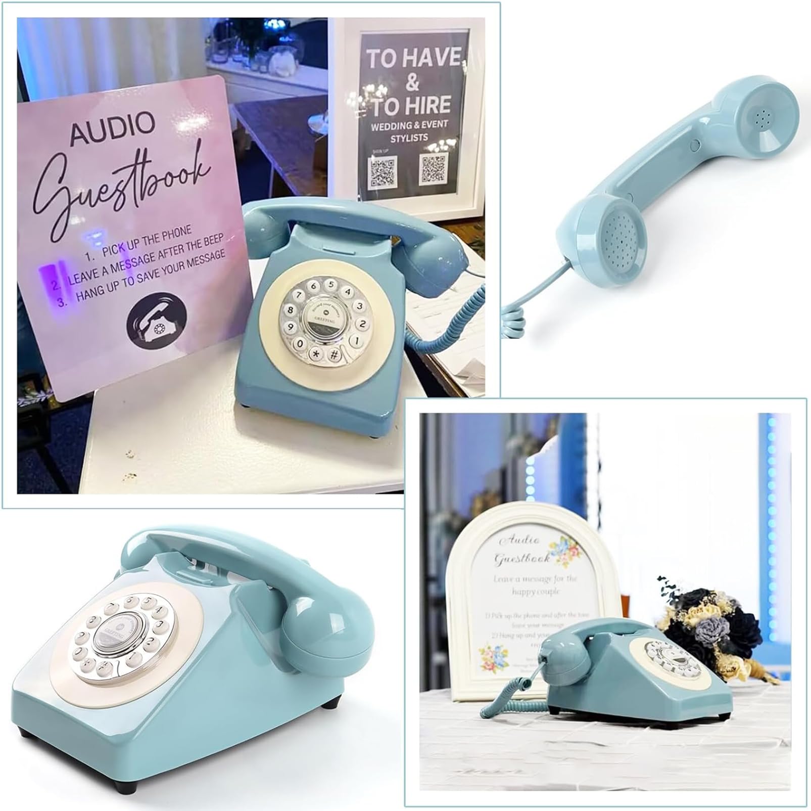 Libro degli Ospiti Audio per La Moda Nuziale, Registrazione del Libro degli Ospiti Audio con Telefono per Il Libro degli Ospiti Audio, per La Tua Festa di Matrimonio, Beige