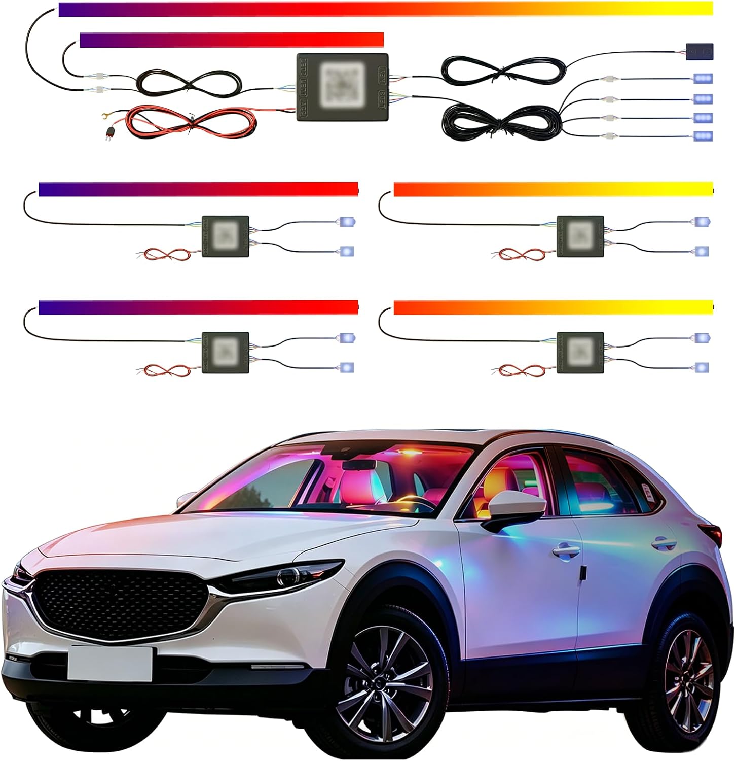Car LED Strip Light,for Mazda CX 30 2020-2022 Colorful 20 in1