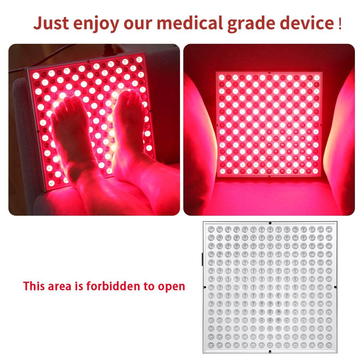 Lampada Terapia LED 45W con Telecomando, Luce Rossa e Infrarossa 660nm & 850nm per Sollievo dal Dolore, Ringiovanimento della Pelle, e Fotobiomodulazione, Funzione Timer