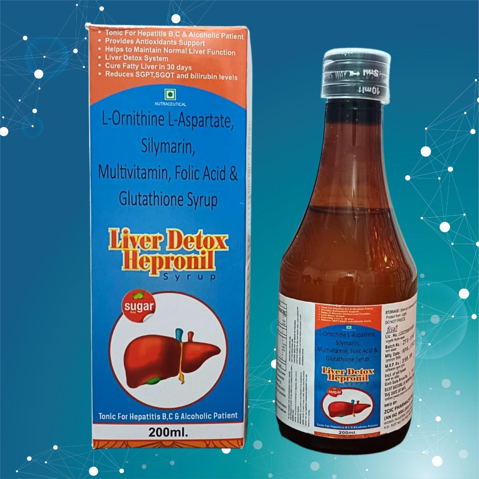 200 ml Liver Detox Hepronil Syrup : Amazon.in: Health & Personal Care