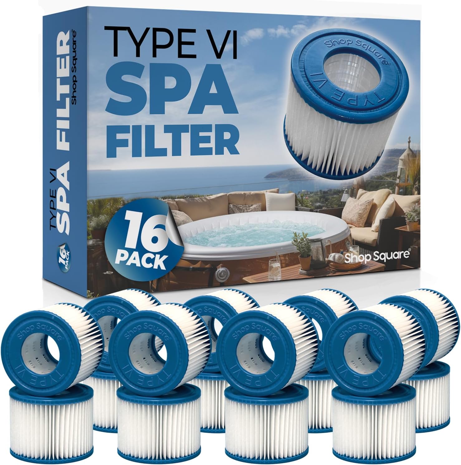 Shop Square Hot Tub Filter Type VI 16 Pack Spa Filter