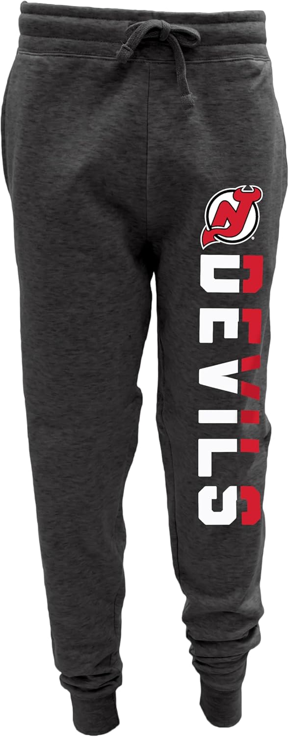 Blue 84 Men's NHL Officially Licensed Sweatpants Jogger Outlier Charcoal