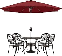Vista 16 de ABCCANOPY Sombrilla de patio al aire libre de 7.5 pies, sombrilla de mesa con protección UV con manivela para una fácil instalación, adecuada