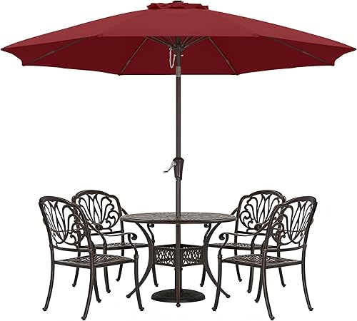 Miniatura 16 de ABCCANOPY Sombrilla de patio al aire libre de 7.5 pies, sombrilla de mesa con protección UV con manivela para una fácil instalación, adecuada