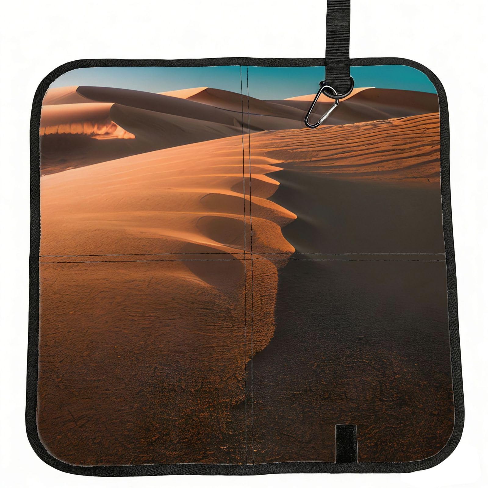 NImongt Sand Dunes Print Portable Chair Pad Foldable Seat Cushion Outdoor Seating Office Picnic Camping