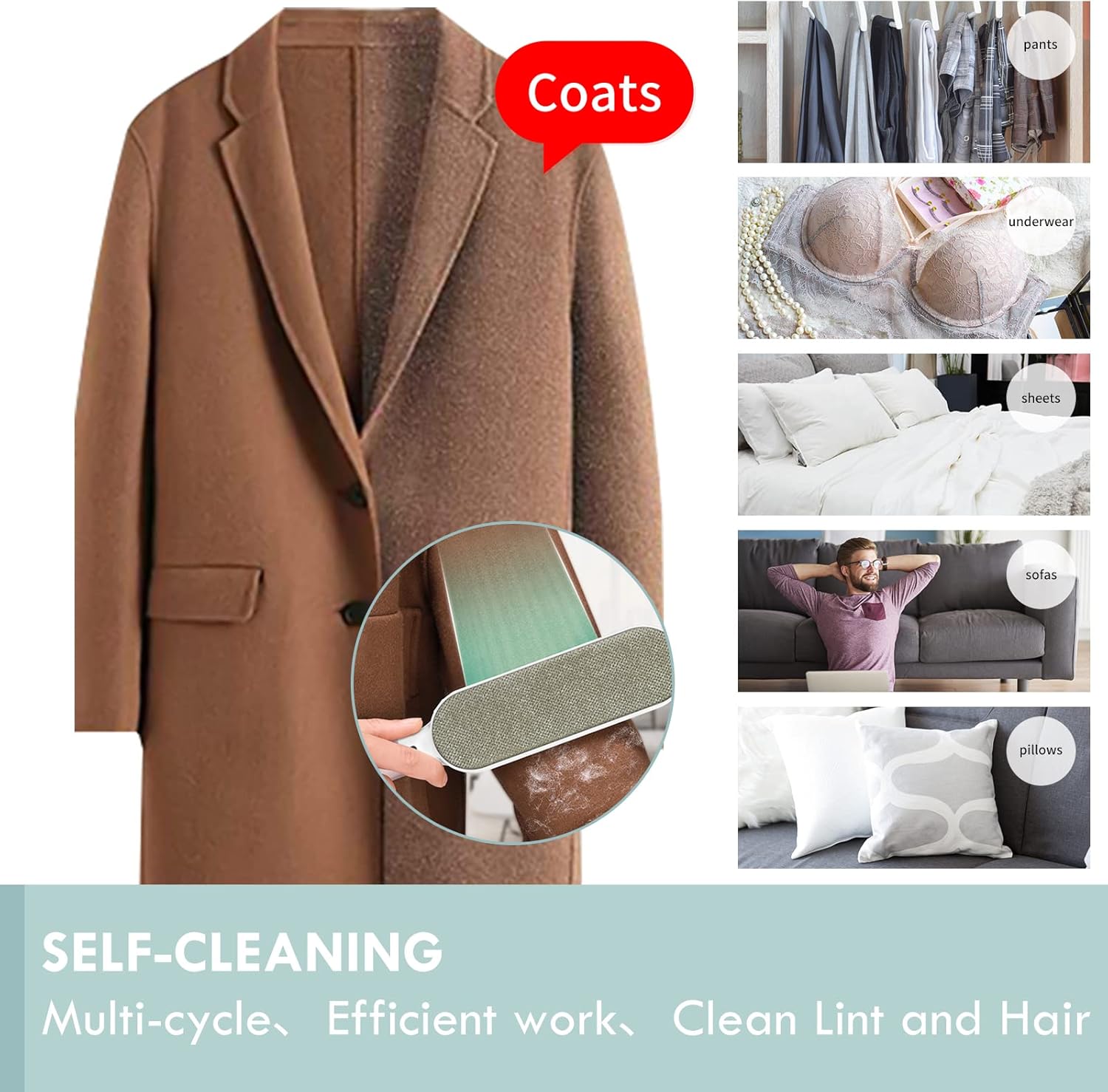 3IN1 Lint Remover Set /Lint Rollers with 4 Lint Roller Refills240