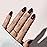 BTArtbox Press On Nails Short - Dark Red Press on Nails, Short Oval Fake Nails with Nail Glue, Fit Perfectly & Natural Reusable Stick on Nails in 16 Sizes Soft Gel Nail Kit, Coffee Bean