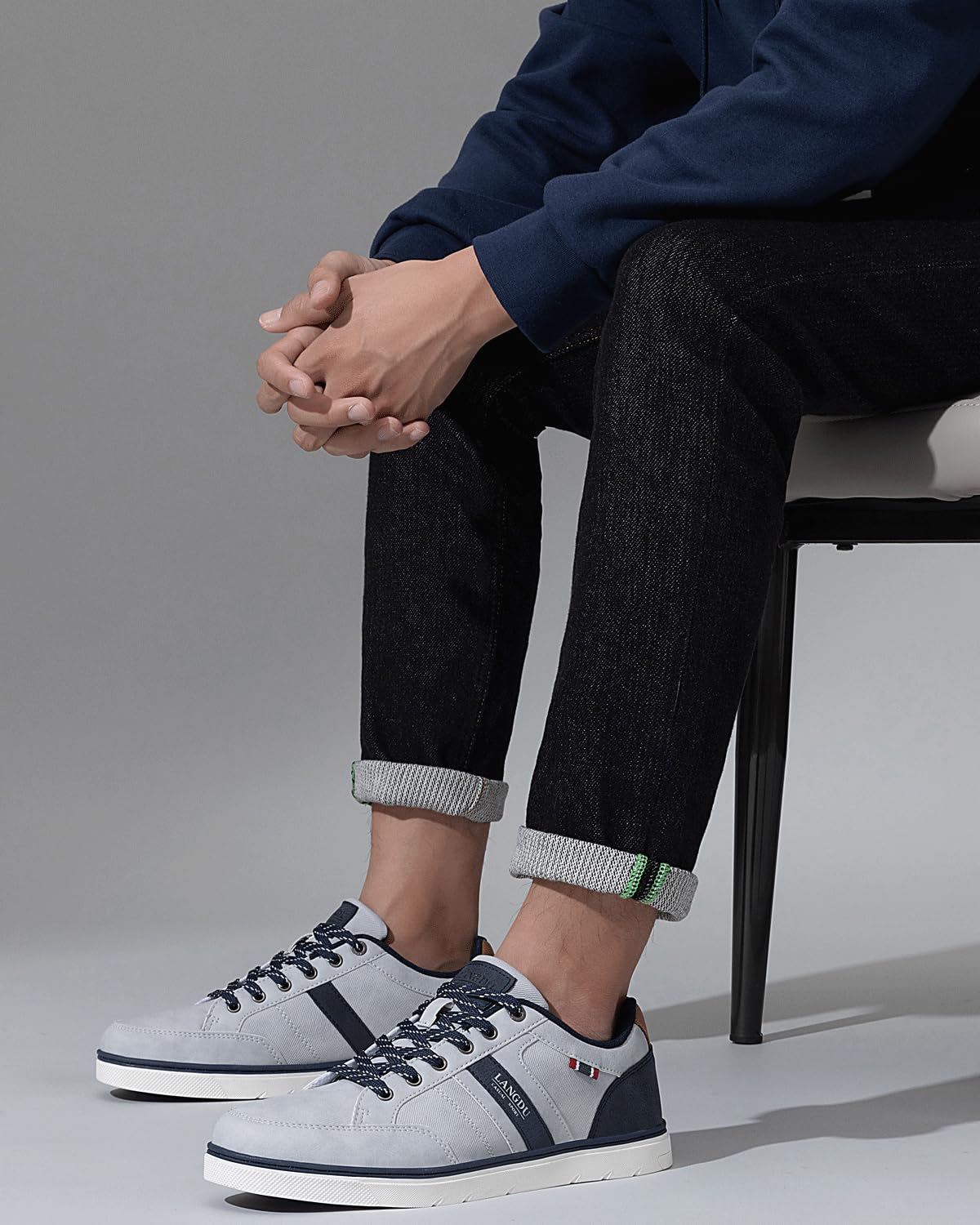 LANGDU Sneakers Uomo Scarpe da Ginnastica Casual Sportive Running Basse Scarpe all'Aperto 41-46