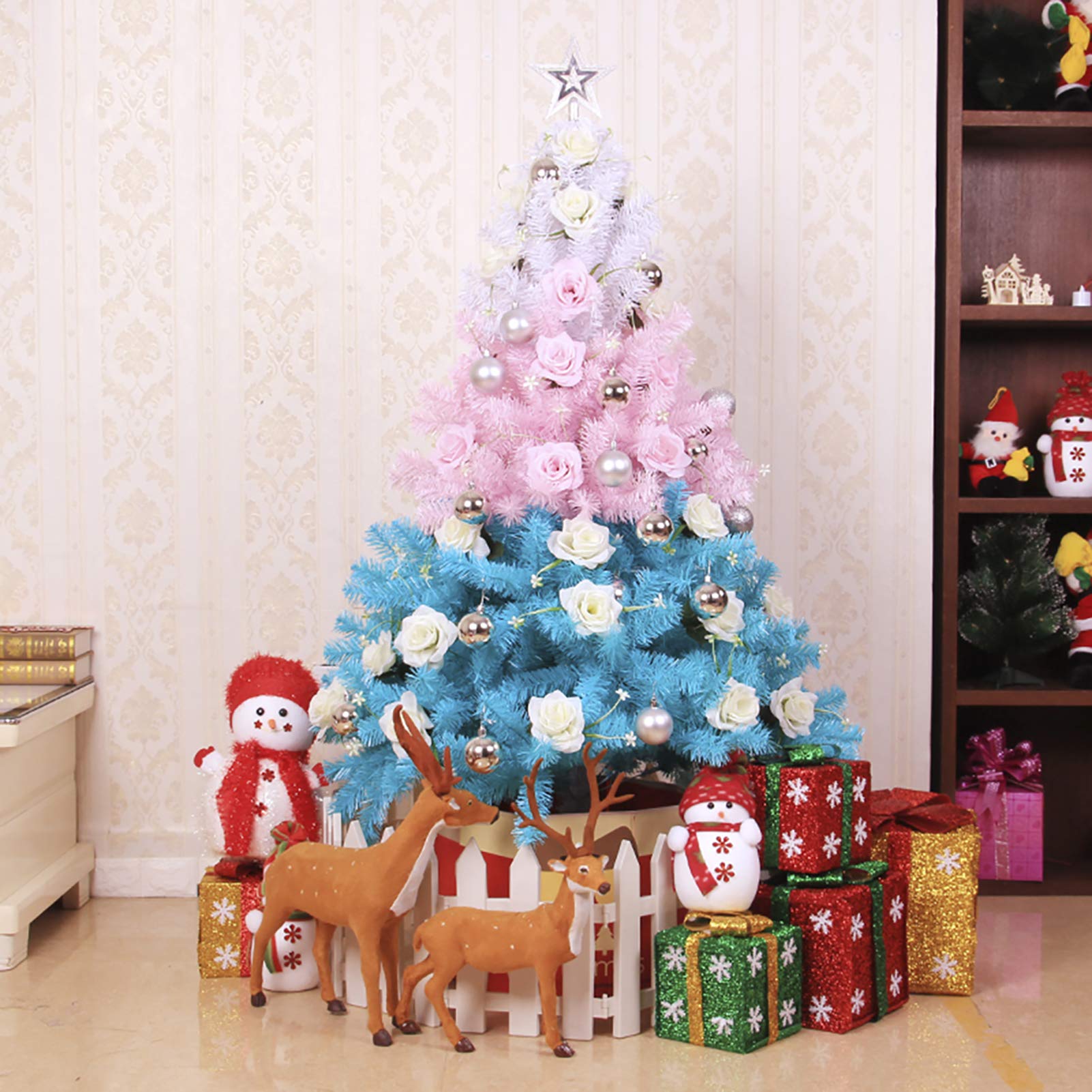 Amazon.co.jp: 人工クリスマスツリーセット、プレミアムクリスマス