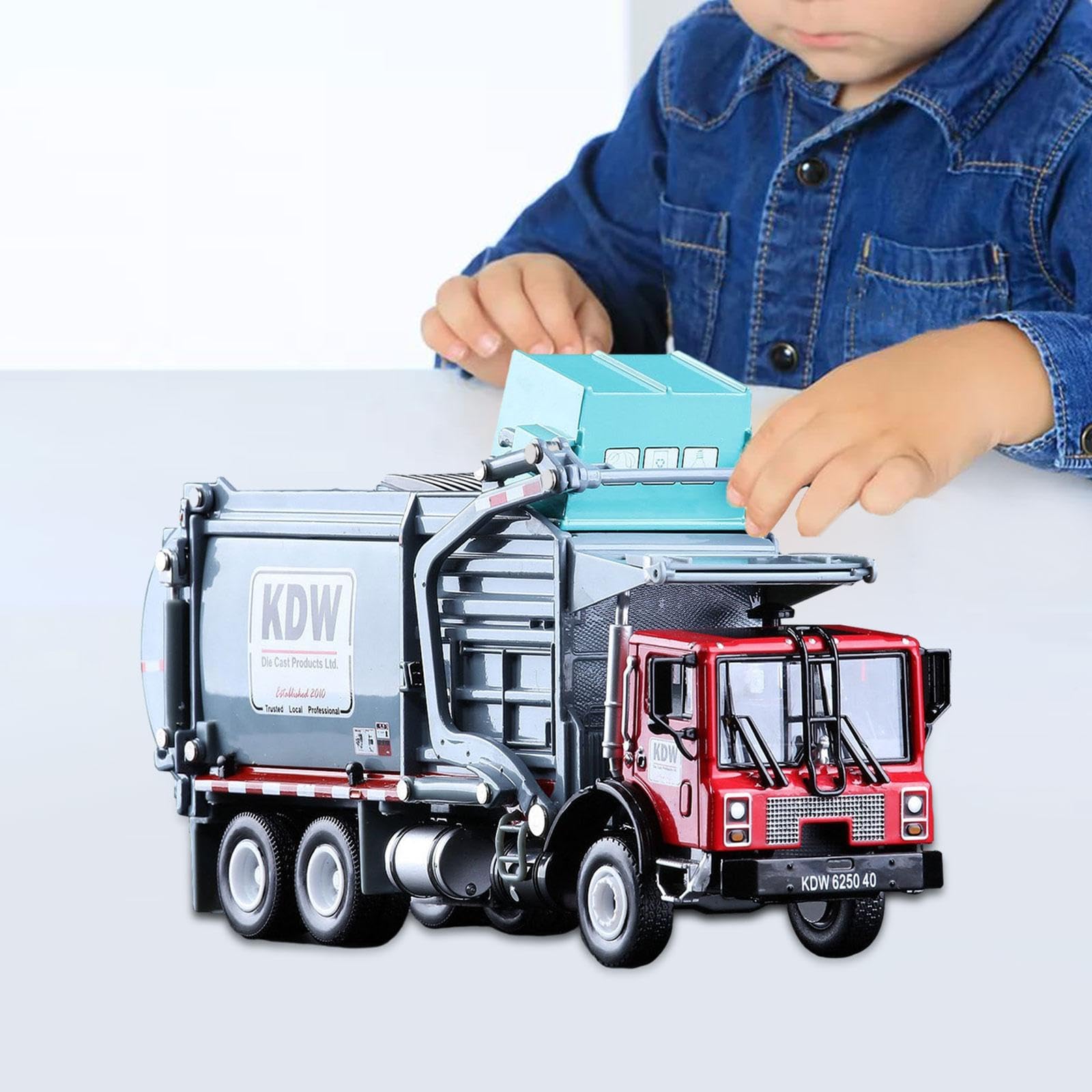 Kinder Baufahrzeug Spielset mit LKW Spielzeug für Jungen, grau
