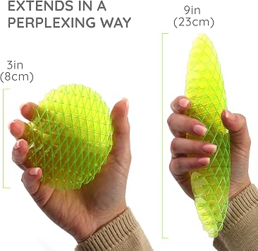 Morf Fidget Worm Toy 2 Pack - Flexible 3D Sensory Slug Toy for Kids, Teens, and Adults Quiet, Stress and Anxiety Relief, Focus - for Play, Office, School, Work Gifts ( (Green, Small | 2 Pack)