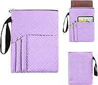 Vista 9 de Funda de libro APLUFINE con cremallera, protector de libro acolchado de 11"X9", fundas de libro acolchadas lavables para libros de tapa blanda