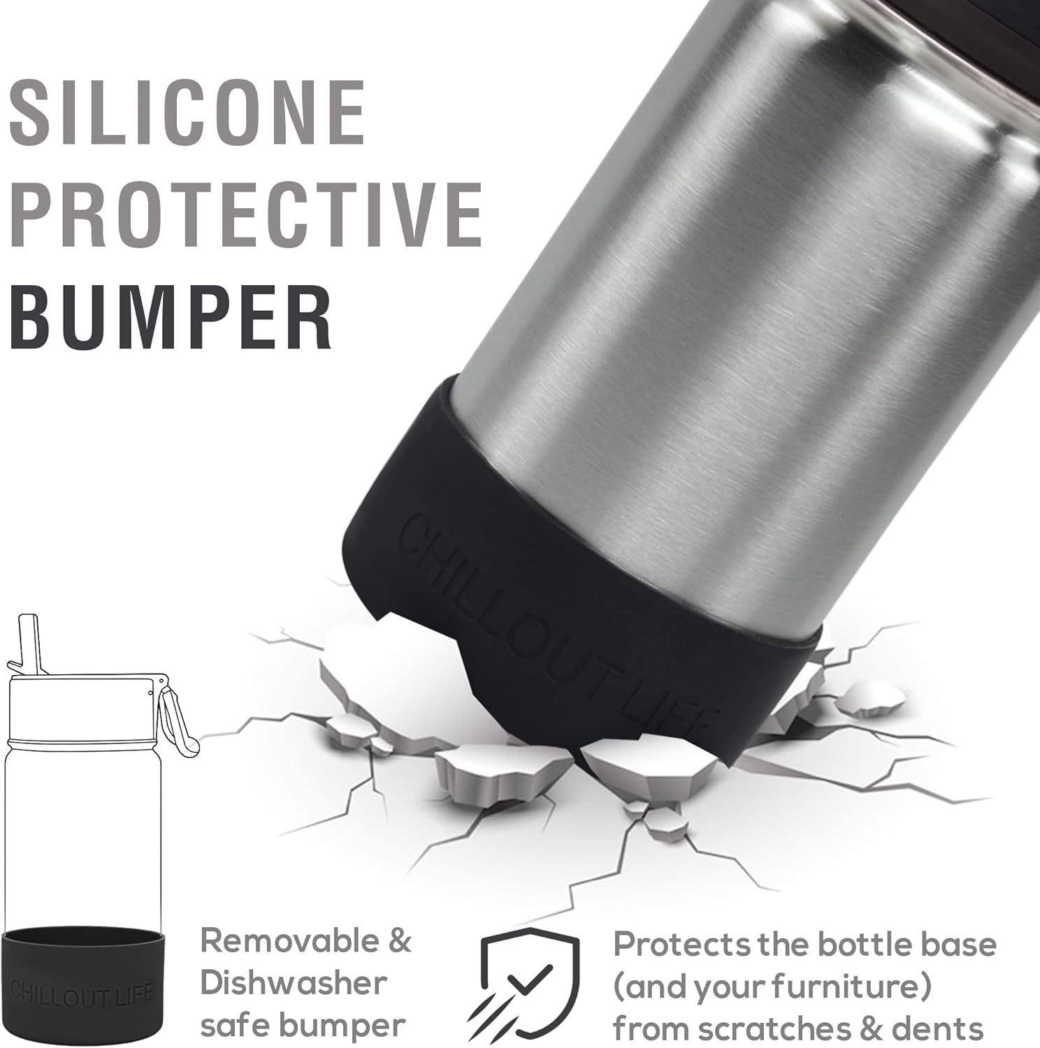 CHILLOUT LIFE 12 oz Kids Insulated Water Bottle for School with Straw Lid Leakproof and Cute Waterproof Stickers, Personalized Stainless Steel Thermos Flask Metal Water Bottle, Dishwasher Safe Color - Image 6