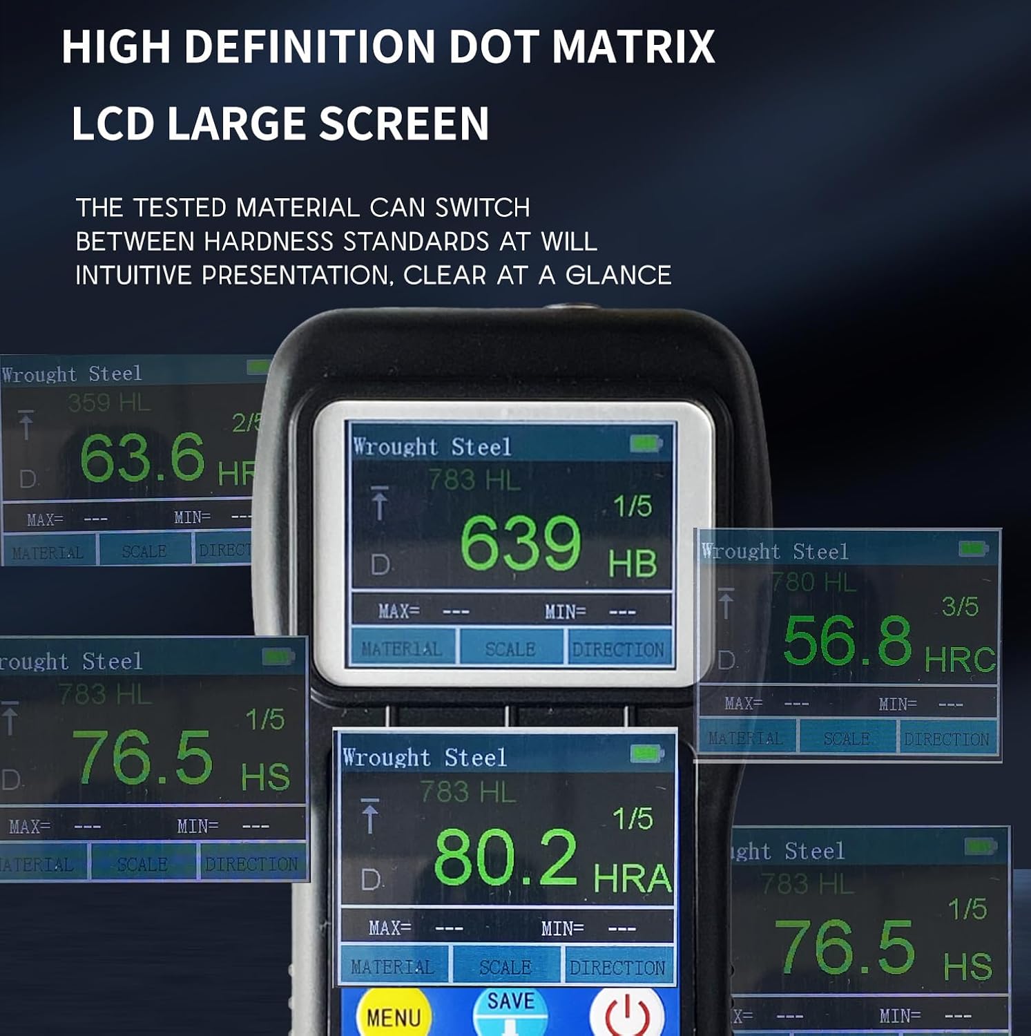 Portable Brinell Hardness Tester NDT230, Color Screen Hardness Tester can Conduct high-Precision Testing of All Metal Materials