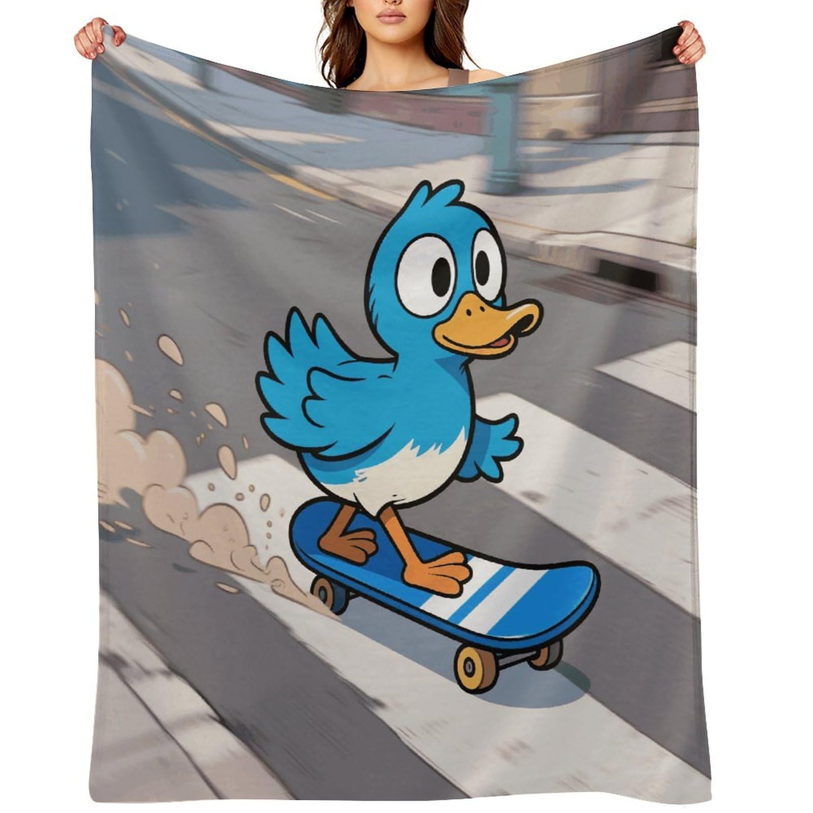 Funny Duck Blankets Exquisite Luxury Flannel Throw Blanket Anti-Fading Thick Blanket for Sofa&Bed Blankets Ultra-Soft Bath Towels for Adult 40"x50"