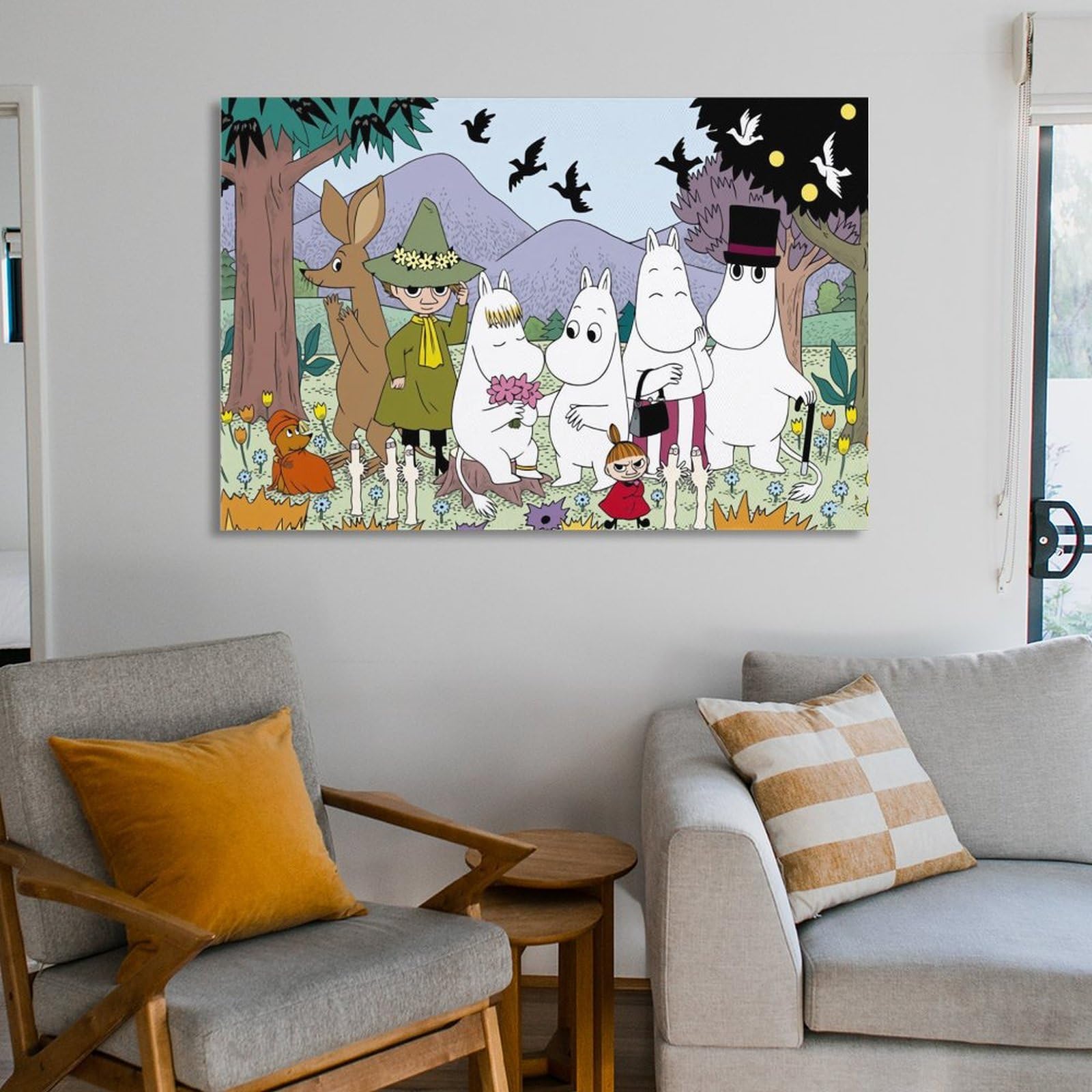 Amazon.co.jp: Moomin ムーミン アニメ ポスター キャンバス ぶら下げ