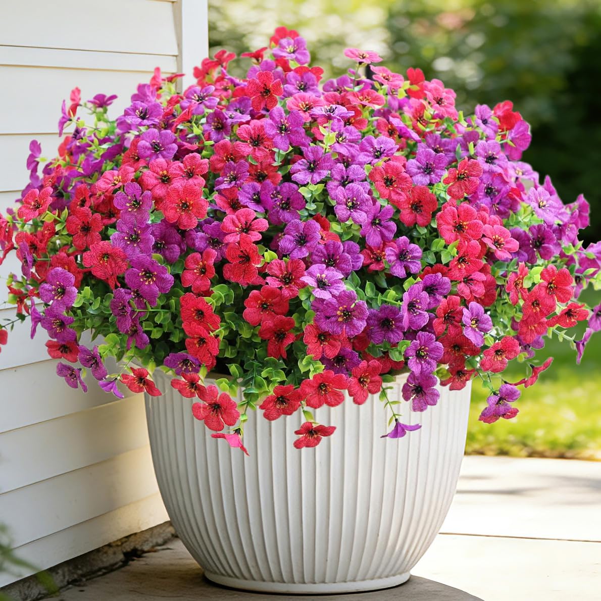 Arlinya Artificial Flowers for Outdoors Purple Hot Pink