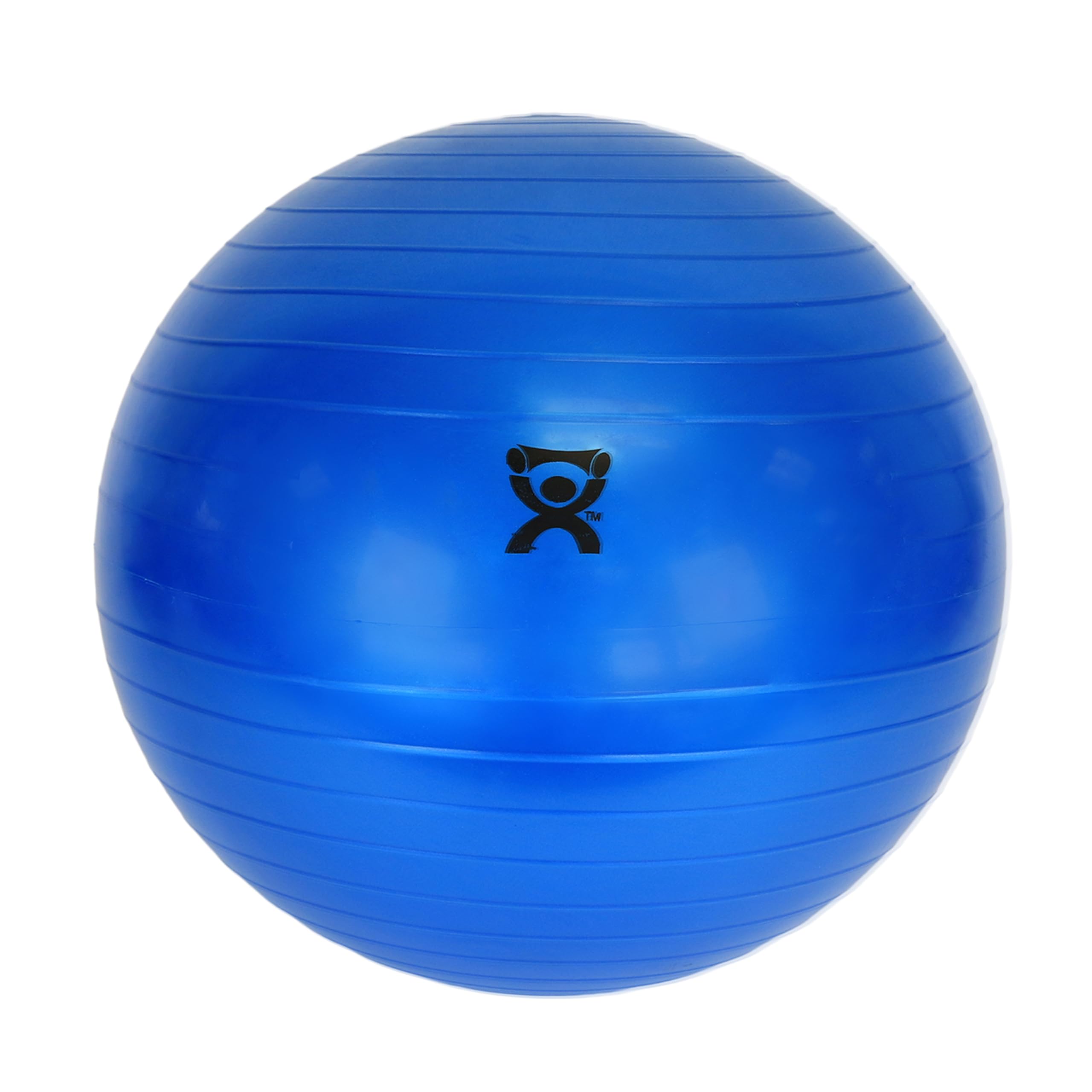 Cando 30-1800 Blue Non-Slip PVC Vinyl Inflatable Exercise Ball, 12" Diameter, 300 lbs Weight Capacity