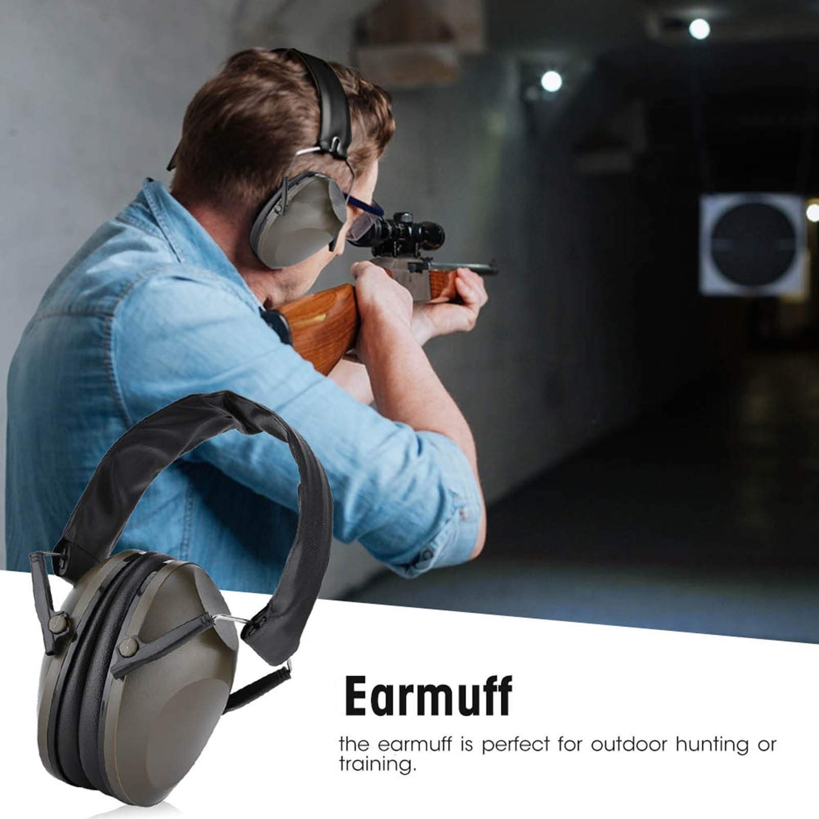 Active Sports Hunting Antinoise Earmuffs Hearing (Army Green)