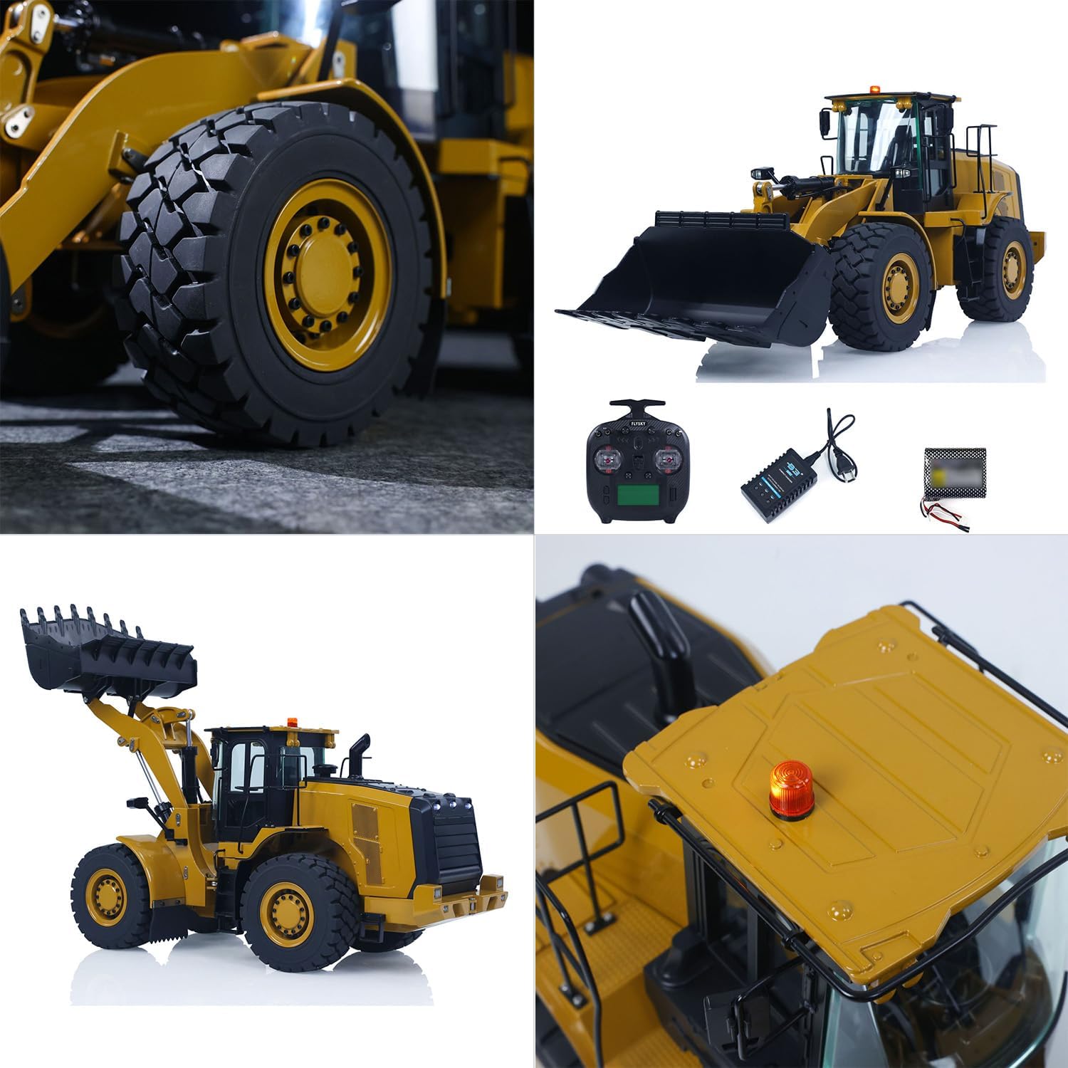 TOUCAN RC HOBBY US in Stock HUINA K966 KABOLITE 1/16 Hydraulic RC Loader Metal Hobby Construction Car Model 2.4G