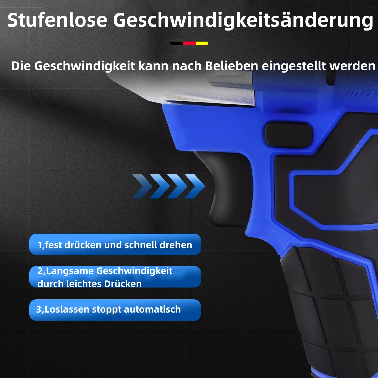 Akumulatorowa wkrętarka udarowa 21 V, pistolet udarowy 1/2, 3 w 1, bezszczotkowa elektryczna wkrętarka udarowa, wiertarka udarowa 2300 obr./min i akumulator litowo-jonowy 6,0 Ah, szybka ładowarka, 6