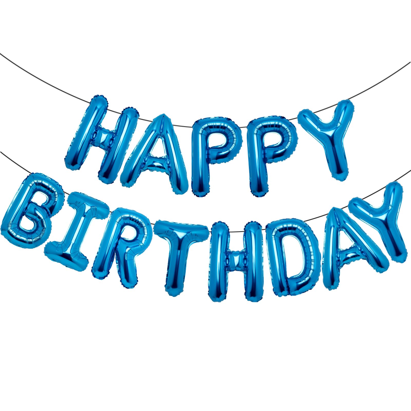 Accevo dunkelblau alles Gute zum Geburtstag Banner 16 Zoll Mylar Folie Buchstaben Ballons alles Gute zum Geburtstag Ballon für Kinder, Kind, Erwachsene, Jungen & Mädchen