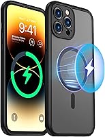Vista 3 de ImpactStrong Magnetic Guard Designed for iPhone 14 Pro Max Case [Camera Protection] [Military Grade Drop Tested] [Compatible with MagSafe] Slim Black