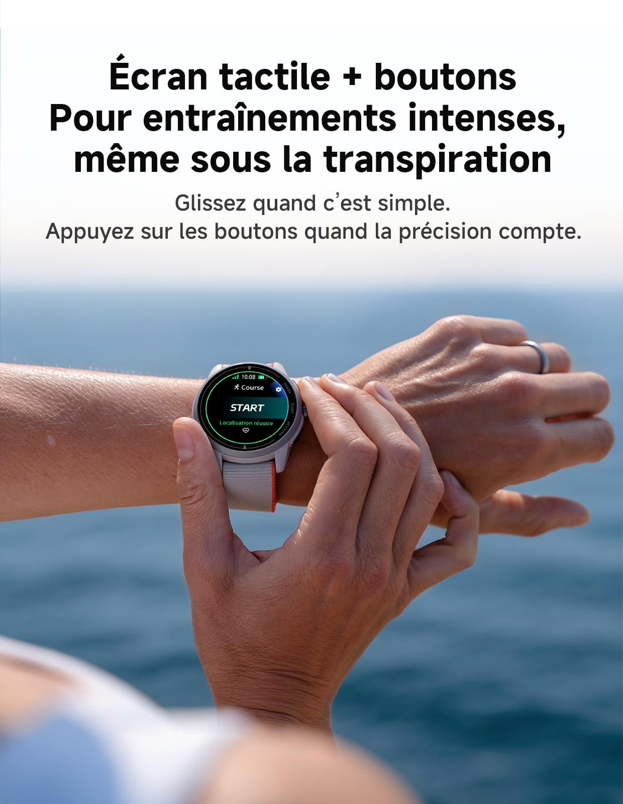 iGPSPORT VeRun Montre Connectée Sport, 1,32" AMOLED Entrainement Coach Navigation Hors Ligne Autonomie 14 Jours GPS Double Fréquence Étanche Ultralégère Montre Running