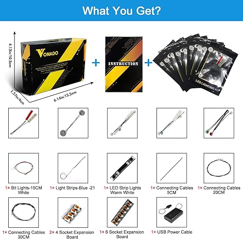 Miniatura 6 de VONADO Kit de luz LED para helicóptero de rescate Lego Technic Airbus H175 42145 (sin modelo), kit de iluminación de decoración compatible con