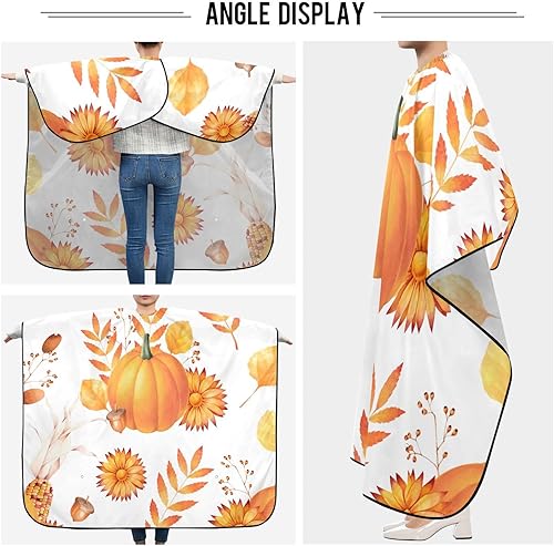 Miniatura 5 de Capa del champú del vestido del corte de pelo de la calabaza del patrón del otoño para los cortes de pelo