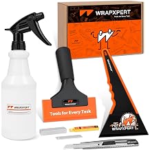 WRAPXPERT Window Tint Kit, Car Window Tint Tools Felt Squeegee for Vinyl, Small Squeegee 5 inch, Sprayer Bottle, Triangle Corner Tool, Utility Knife for Window Tint Film Installation