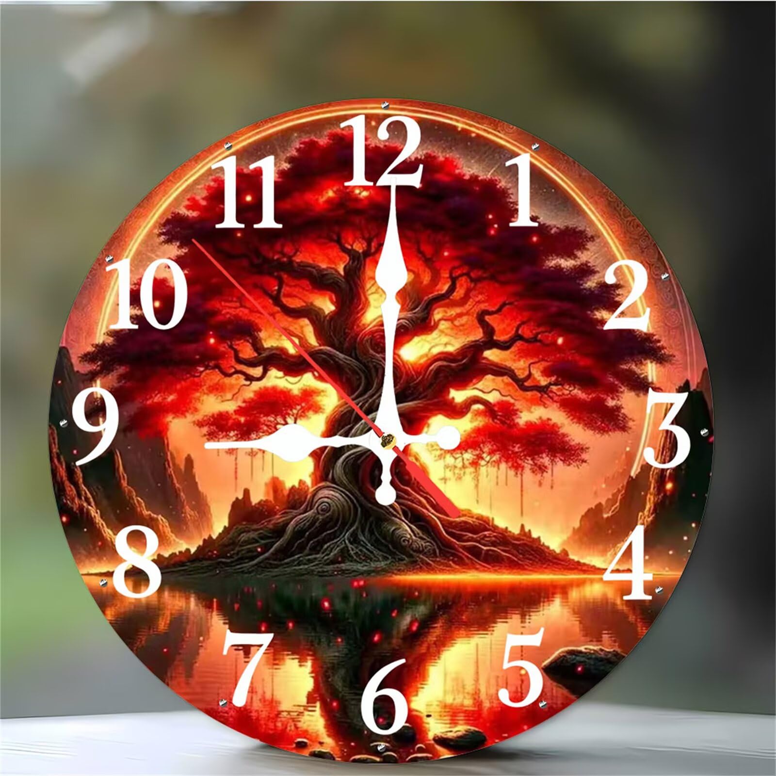 Horloge murale cuisine silencieuse à quartz sans tic-tac 30cm noire